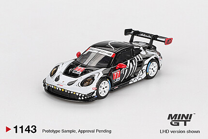 Machetă Mini GT Porsche 911 GT3 R Skeleton Rexy #77 MGT01143-L