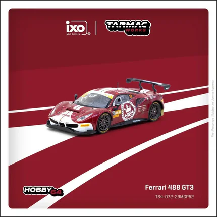 Macheta Ferrari 488 GT3 Tarmac Works #52 Chen Weian 1:64