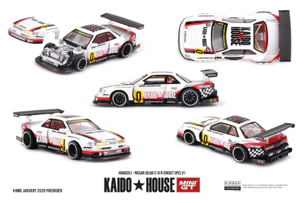 Machetă Mini GT Kaido House Nissan Silvia S13-R Circuit Spec V1 KHMG251