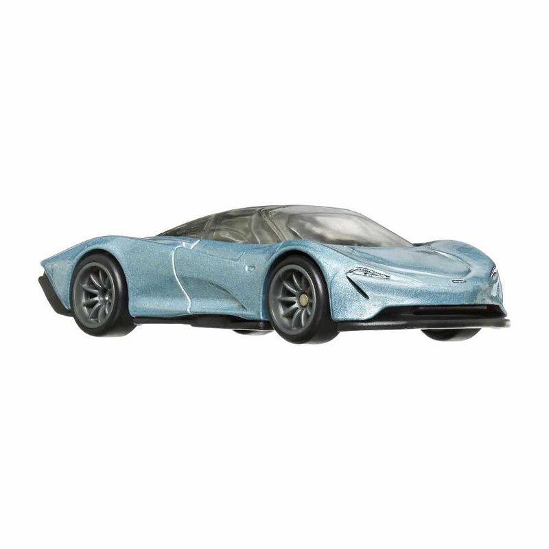 Hot Wheels McLaren Speedtail albastru vedere frontală