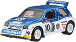 Hot Wheels MG Metro 6R4 albastru alb vedere frontală