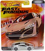 Machetă Hot Wheels Acura NSX 2017 gri Fast & Furious HCP30 1:64