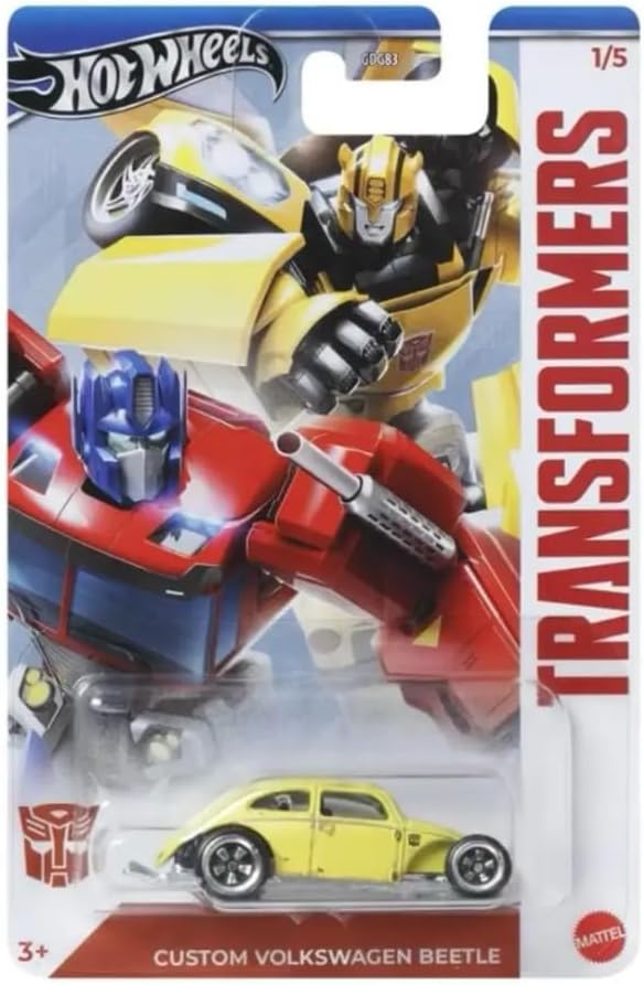 610xjg3lXUL._AC_ Machetă Hot Wheels Custom Volkswagen Beetle galben Transformers HRV58 1:64