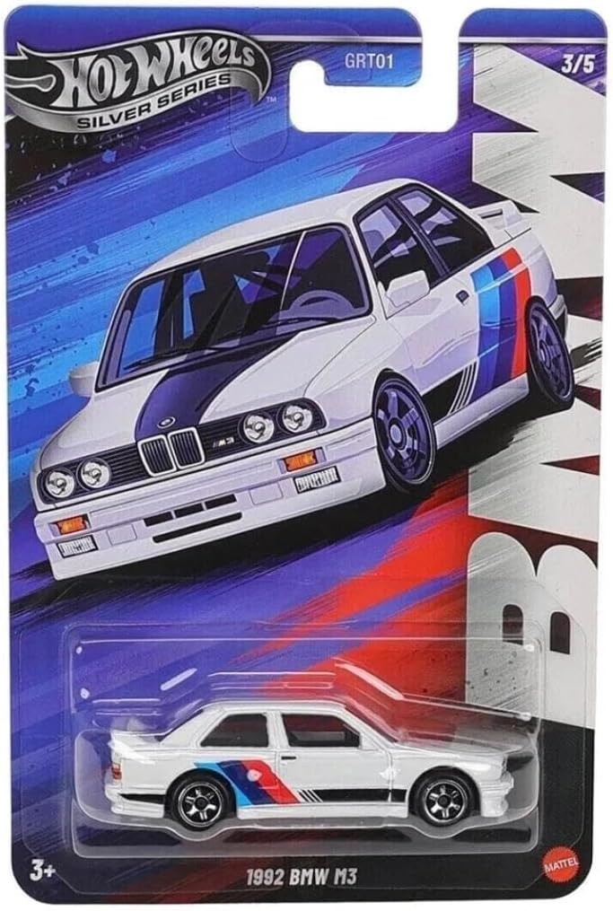 61J5rlUJZAL._AC_SL1024_ Machetă Hot Wheels BMW M3 1992 alb Silver Series JBY56 1:64