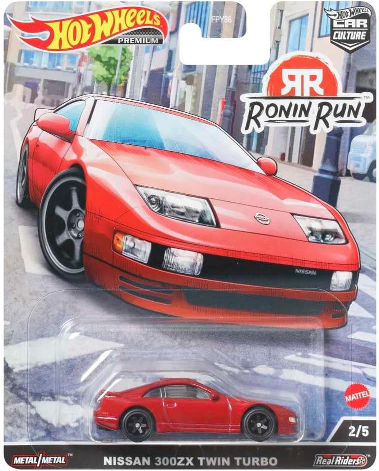 61jN0zVoRAL._AC_SL1000_ Machetă Hot Wheels Nissan 300ZX Twin Turbo roșu Ronin Run HCK12 1:64