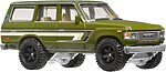 Hot Wheels Toyota Land Cruiser FJ60 verde vedere frontală