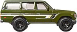 Toyota Land Cruiser FJ60 verde Hot Wheels Car Culture Real Riders