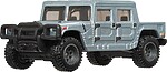 Hot Wheels Hummer H1 gri vedere frontală