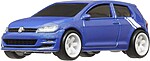 Hot Wheels Volkswagen Golf Mk7 albastru vedere frontală