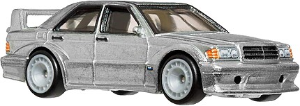 Hot Wheels Mercedes-Benz 190 E Evolution II gri vedere frontală