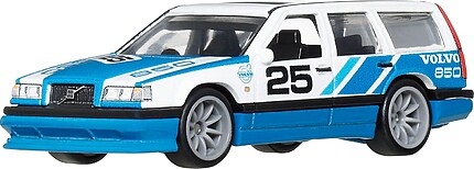 Hot Wheels Volvo 850 Estate albastru alb vedere frontală