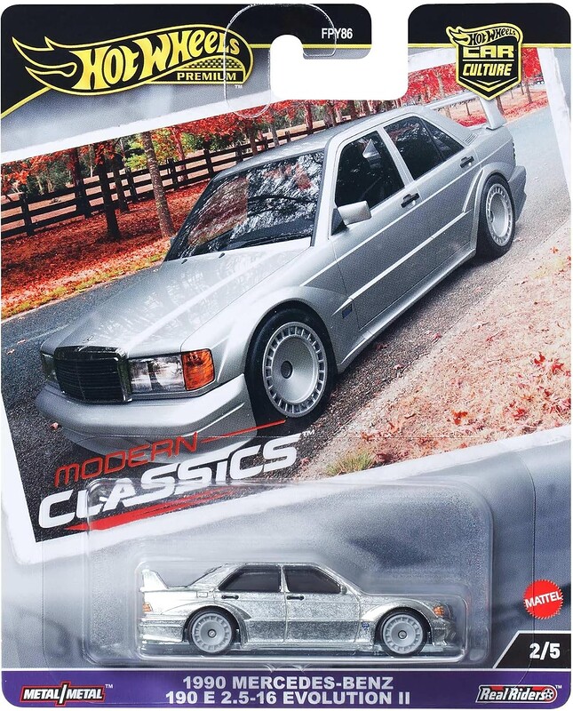 Machetă Hot Wheels Mercedes-Benz 190 E Evolution II gri Modern Classics HRV98 1:64
