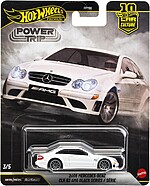 Machetă Hot Wheels Mercedes-Benz CLK 63 AMG Black Series alb Power Trip JKF29 1:64