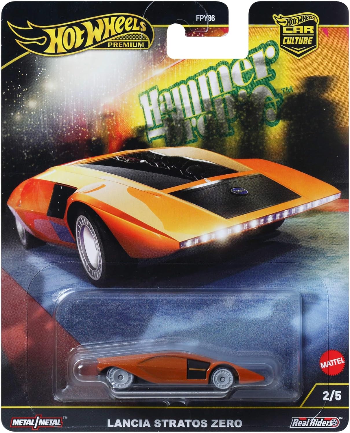 81UXcwtkRuL._AC_SL1500_ Machetă Hot Wheels Lancia Stratos Zero portocaliu Hammer Drop HRV77 1:64