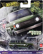 Machetă Hot Wheels Toyota Land Cruiser FJ60 verde Terra Trek HRV88 1:64