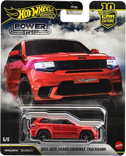 Machetă Hot Wheels Jeep Grand Cherokee Trackhawk roșu Power Trip JKF28 1:64