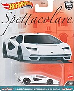 Machetă Hot Wheels Lamborghini Countach LPI 800-4 alb Spettacolare HKC40 1:64