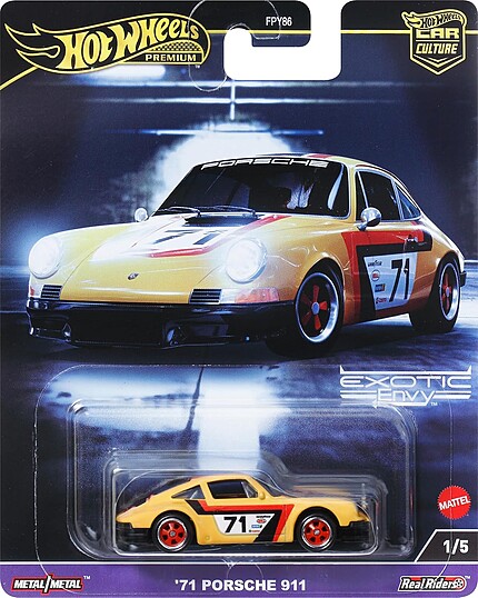Machetă Hot Wheels Porsche 911 galben Exotic Envy HKC80 1:64