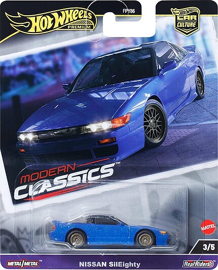 Machetă Hot Wheels Nissan SilEighty albastru Modern Classics HRV75 1:64