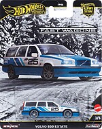Machetă Hot Wheels Volvo 850 Estate albastru Fast Wagons JBK68 1:64