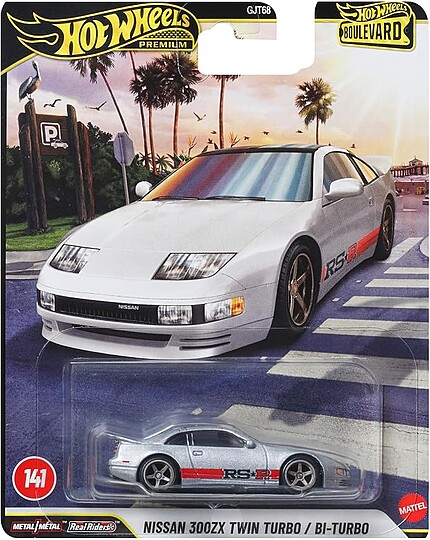 Machetă Hot Wheels Nissan 300ZX Twin Turbo #141 argintiu Boulevard JHW25 1:64