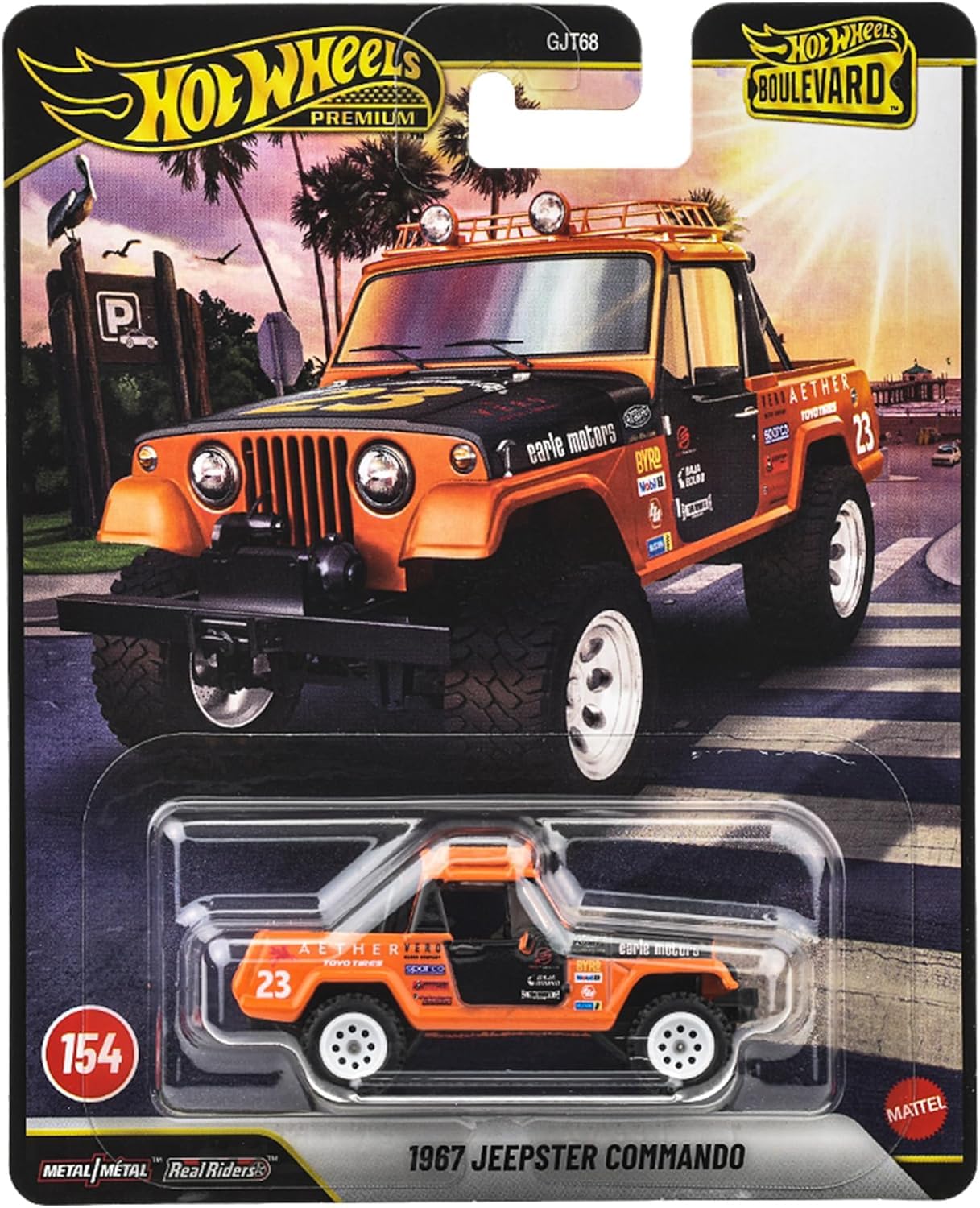 JHW29 Machetă Hot Wheels Jeepster Commando 1967 #154 portocaliu JHW29 1:64