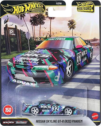Machetă Hot Wheels Nissan Skyline GT-R R32 Pandem #150 negru JHW41 1:64