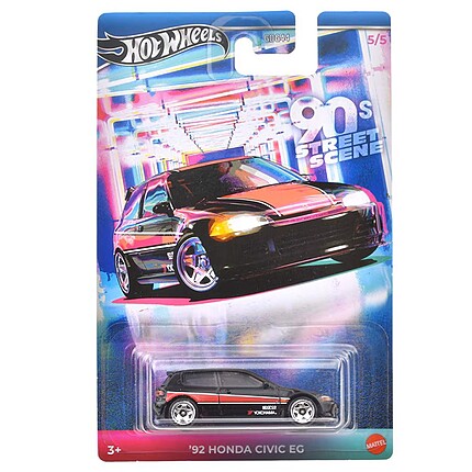 Machetă Hot Wheels Honda Civic EG 1992 negru Silver Series JCB56 1:64