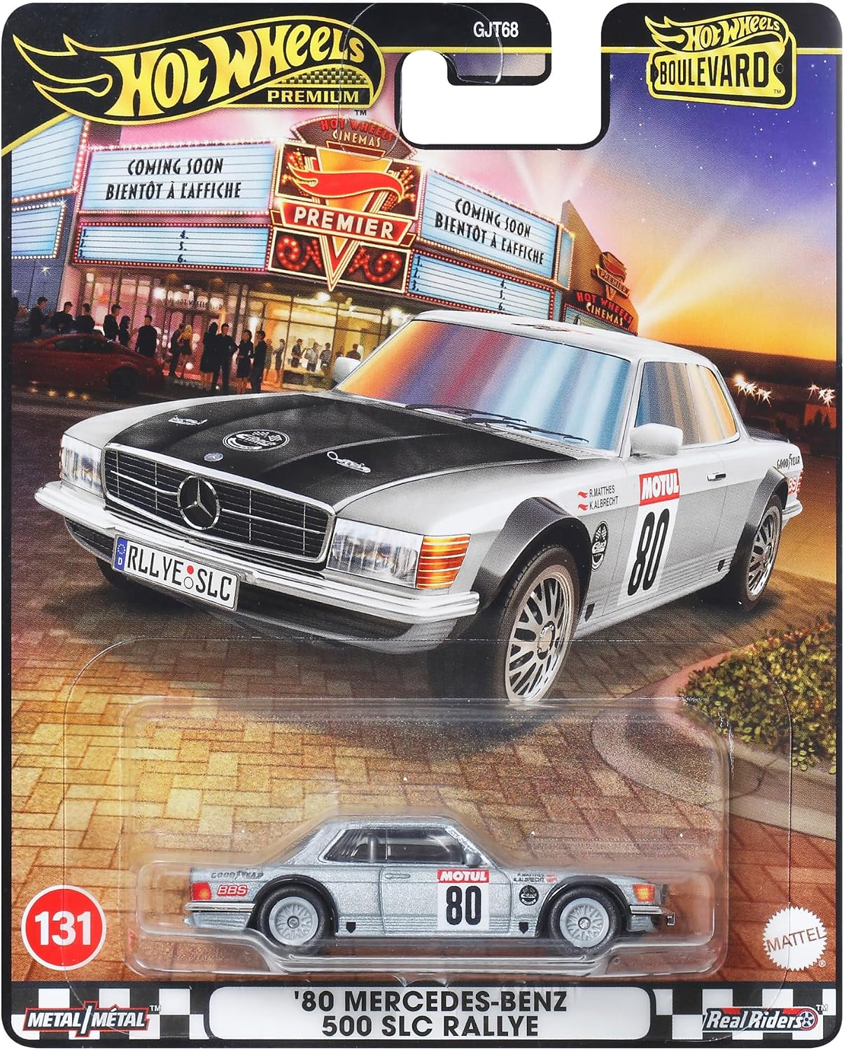mercedes Machetă Hot Wheels Mercedes-Benz 500 SLC Rallye #131 Boulevard HRT63 1:64