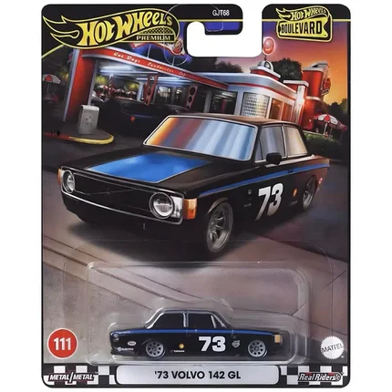 Machetă Hot Wheels Premium Boulevard 1973 Volvo 142 GL #111 HRT79 1:64