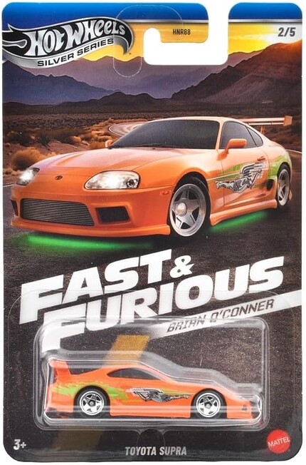 Machetă Hot Wheels Toyota Supra portocaliu Fast & Furious Brian O’Conner JBY30 1:64
