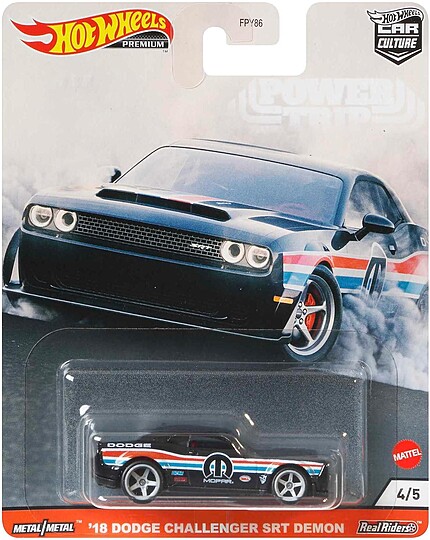 Machetă Hot Wheels Dodge Challenger SRT Demon negru Power Trip GJR04 1:64