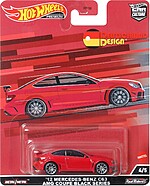 Machetă Hot Wheels Mercedes-Benz C63 AMG Coupe Black Series roșu HCJ79 1:64