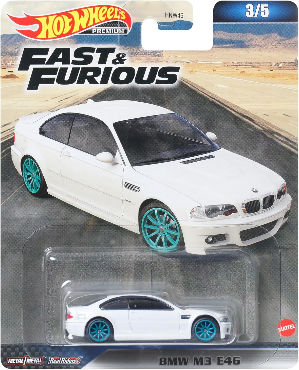 816WfxohtcL._AC_SL1500_ Machetă Hot Wheels BMW M3 E46 alb Fast & Furious HNW52 1:64