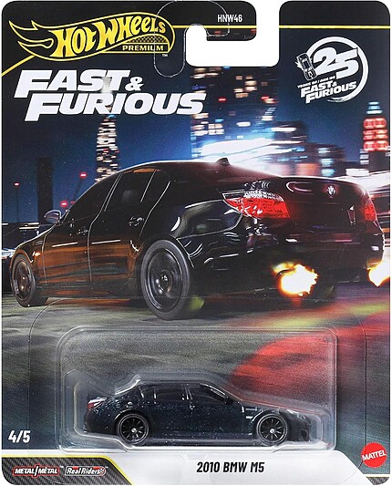 Machetă Hot Wheels BMW M5 2010 negru Fast & Furious JHW62 1:64