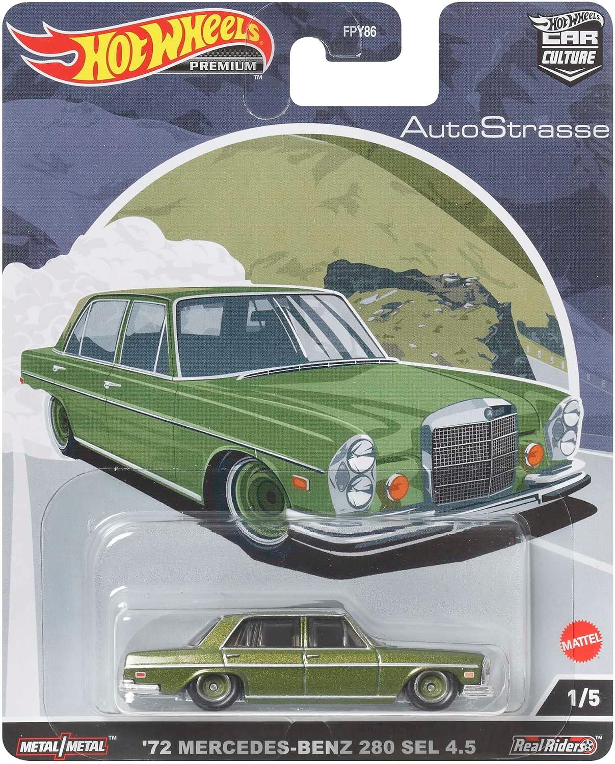81fvbNgGzSL._AC_SL1500_ Machetă Hot Wheels Mercedes-Benz 280 SEL 4.5 verde AutoStrasse HCK18 1:64