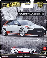 Machetă Hot Wheels Audi RS 6 Avant alb Fast Wagons JBK51 1:64
