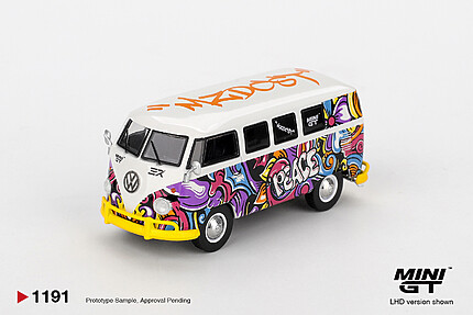 Machetă MINI GT Volkswagen T1 Micro Bus Mizu Design 1967 multicolor MGT01191-L 1:64