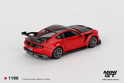 MINI GT Ford Mustang GTD Race Red vedere frontală