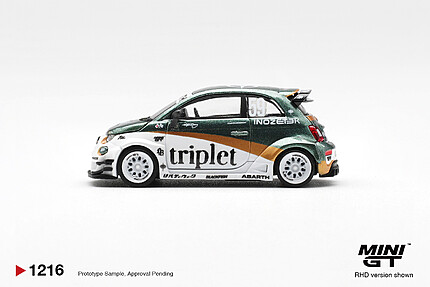 Abarth 595 LB-WORKS verde alb MINI GT MGT01216-R