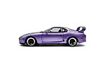 Machetă Toyota Supra Mk4 Solido Works 1:18 vedere laterală