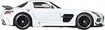 Mercedes-Benz SLS AMG Designo Mystic White Hot Wheels Real Riders