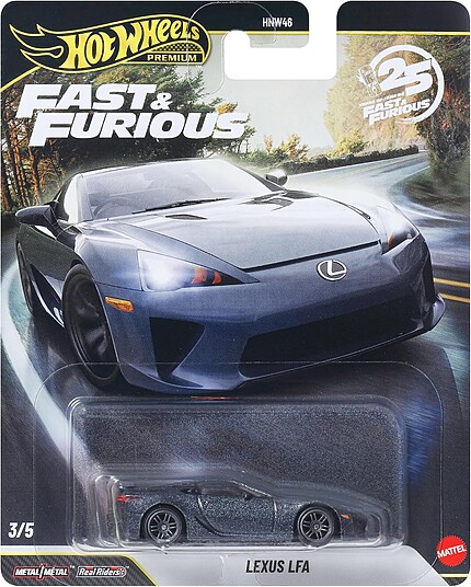 Macheta Hot Wheels Lexus LFA gri Fast & Furious JHW66 1:64