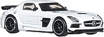 Hot Wheels Mercedes-Benz SLS AMG Black Series alb vedere frontala