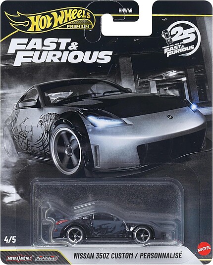 Macheta Hot Wheels Nissan 350Z Custom gri Fast & Furious JHW79 1:64