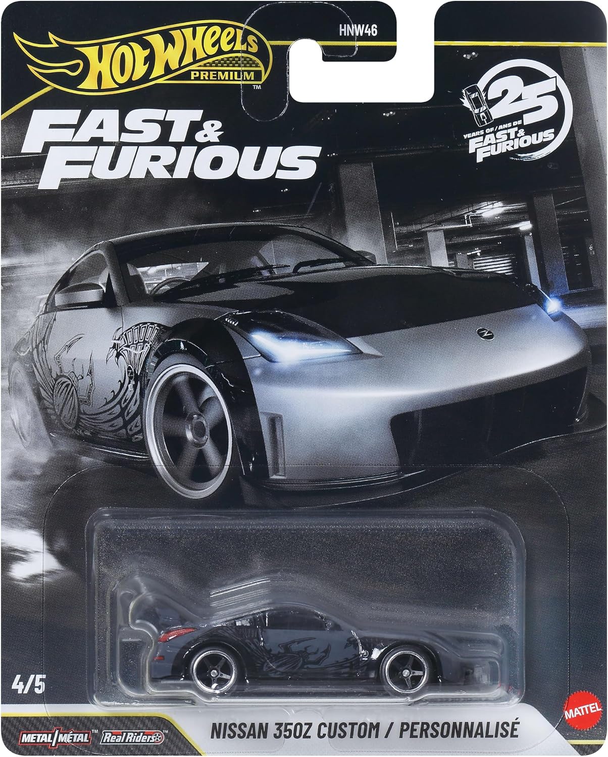 91d3w90PmPL._AC_SL1500_ Macheta Hot Wheels Nissan 350Z Custom gri Fast & Furious JHW79 1:64