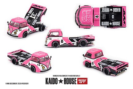 Macheta Kaido House Volkswagen T1 KAIDO Rad Van V1 roz KHMG245 1:64